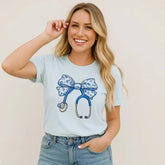 Stethoscope with Bow Nurse T-Shirt