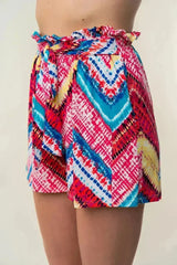 White Birch High Waisted Printed Shorts - Femstylo