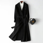 Autumn & Winter Temperament Korean Wool Coat for Women – Elegant &