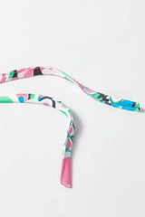 Green Floral V-Neck Blouse – Tied Detail & Loose Fit | Feminine Style - Femstylo