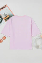 White Flag Bow Graphic Crewneck Tee - Femstylo