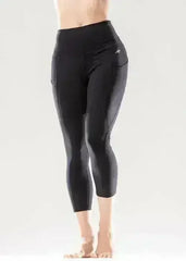 Jolie High-Waisted Capri Leggings with Hip Pockets - Femstylo