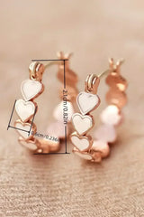 White Valentine Heart Hoop Earrings - Femstylo