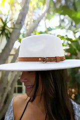 Flat Brim Buckle Hat - Femstylo