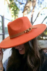 Flat Brim Buckle Hat - Femstylo