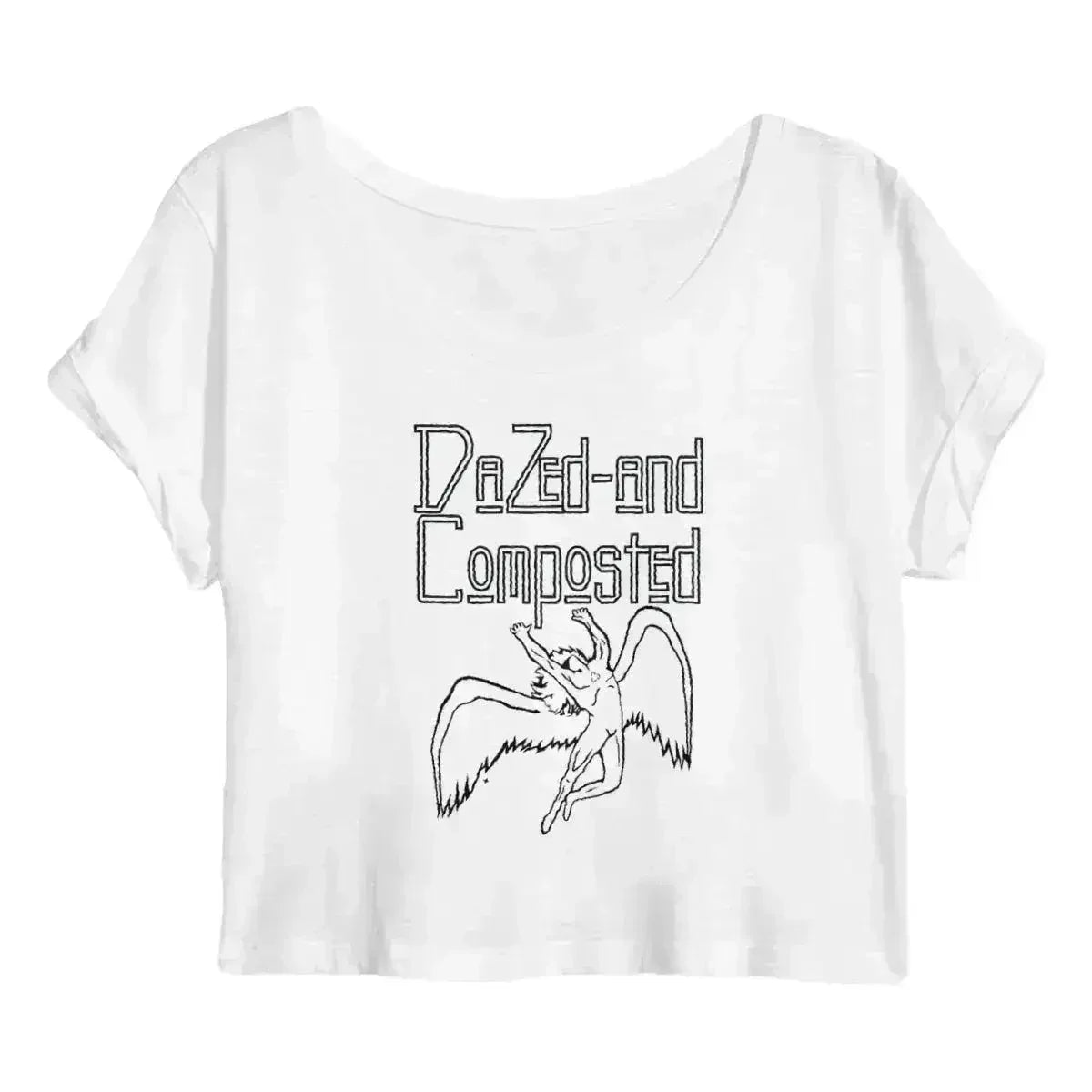 Led Zeppelin Organic Cotton Crop Top - Dazed and Composted - Femstylo