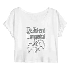 Led Zeppelin Organic Cotton Crop Top - Dazed and Composted - Femstylo