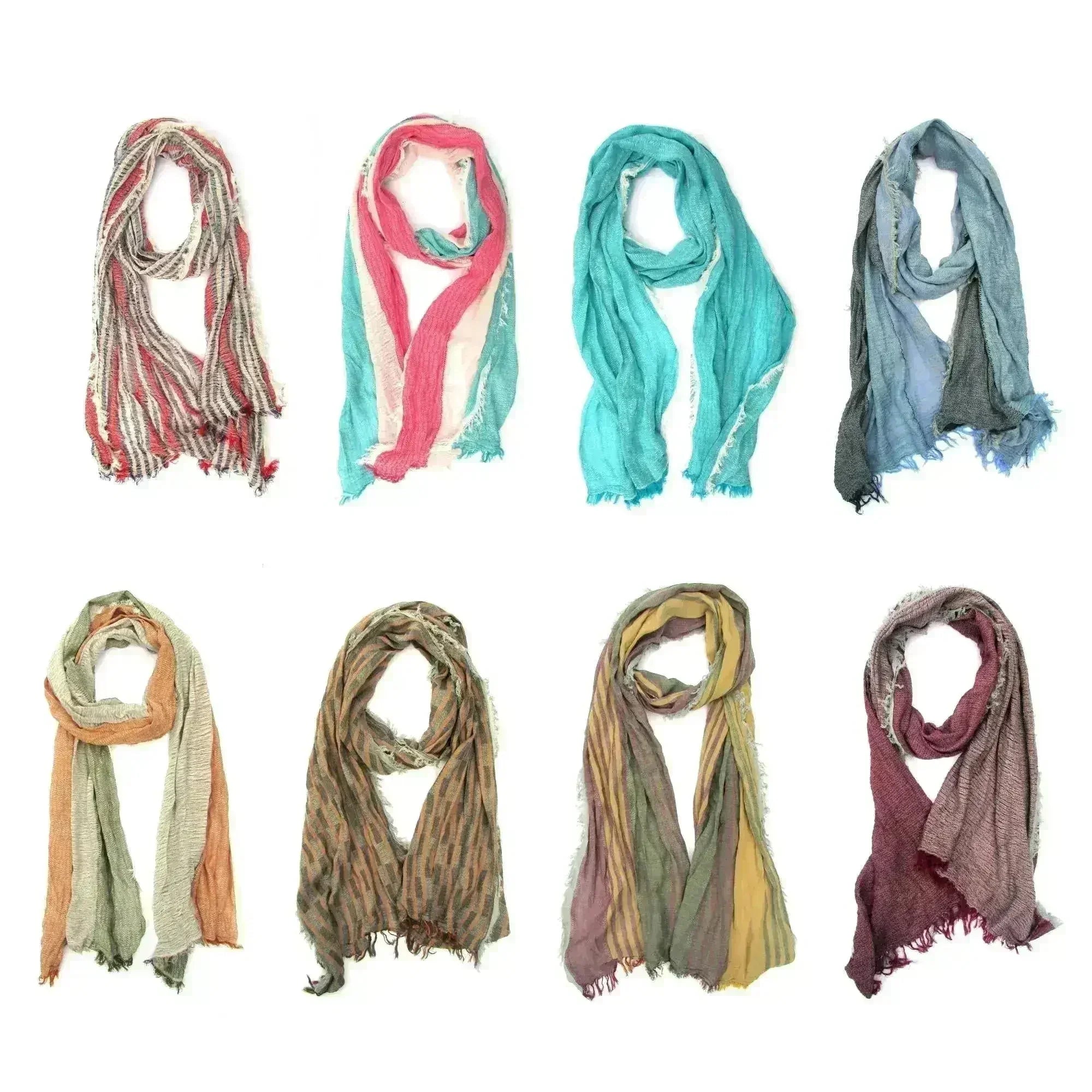 Turkish Cotton Fringed Hobo Scarf - Femstylo