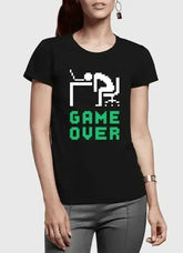 Game Over Half Sleeves Women T-shirt - Femstylo