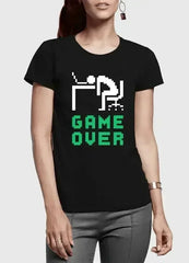 Game Over Half Sleeves Women T-shirt - Femstylo