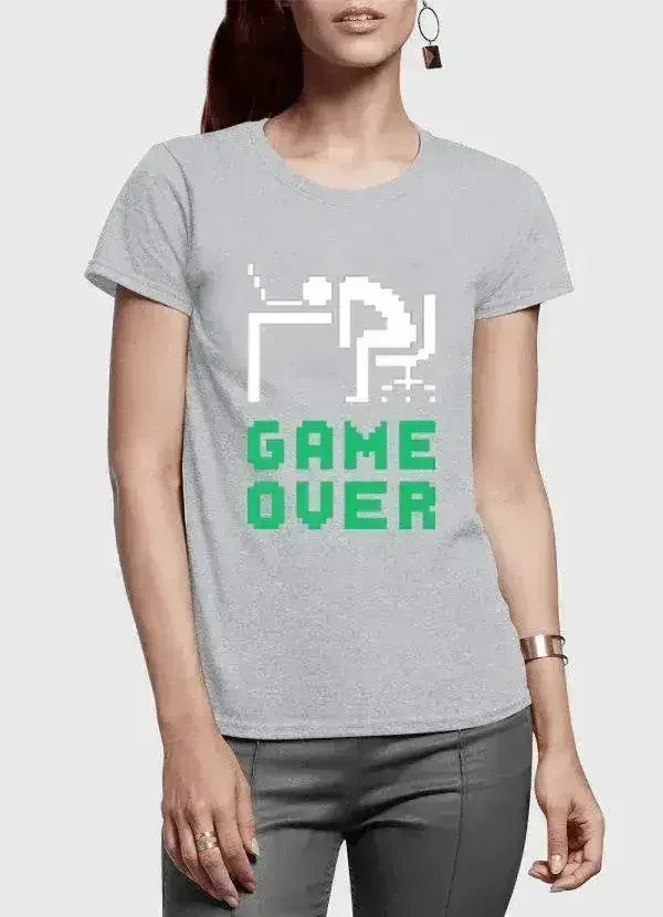 Game Over Half Sleeves Women T-shirt - Femstylo