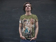 Girl and cupid Premium Sublimation Adult T-Shirt - Femstylo