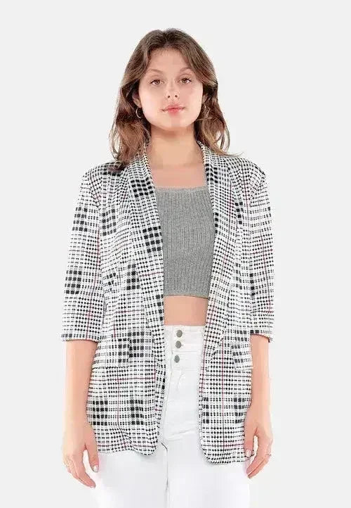 Glaze Print Semi Casual Blazer - Femstylo