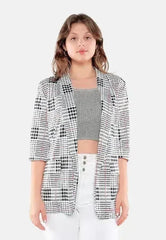 Glaze Print Semi Casual Blazer - Femstylo