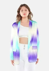 Glaze Print Semi Casual Blazer - Femstylo