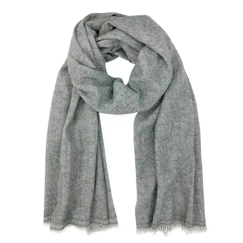 Gray Handloom Cashmere Scarf - Femstylo