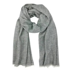 Gray Handloom Cashmere Scarf - Femstylo