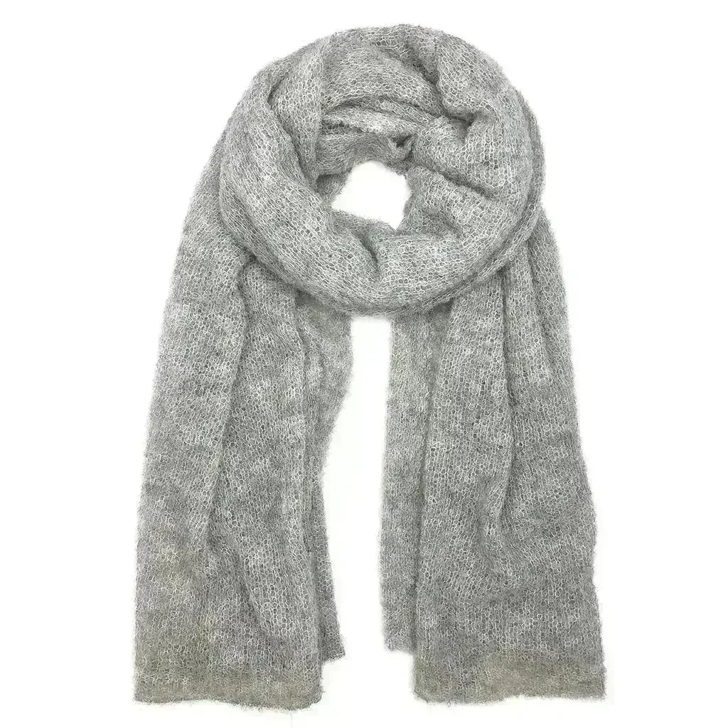 Gray Ultra Plush Alpaca Scarf - Femstylo