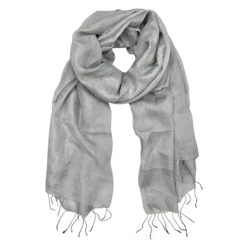 Silver Moon Khmer Silk Scarf - Femstylo