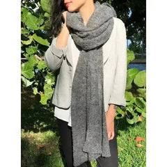 Charcoal Ultra Plush Alpaca Scarf - Femstylo