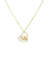 Heart Mum Pendant Necklace Gold - Femstylo