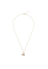 Heart Mum Pendant Necklace Rosegold