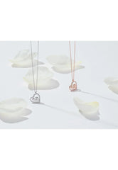 Heart Mum Pendant Necklace Silver