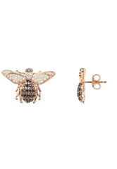 Honey Bee Stud Earrings Rosegold - Femstylo