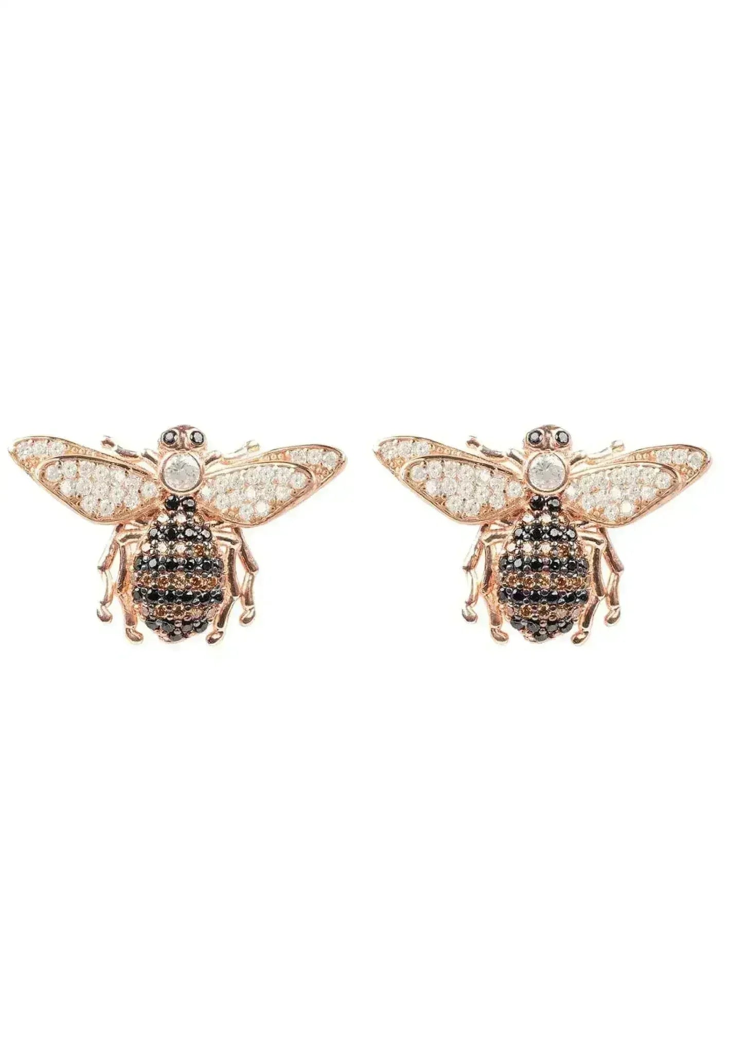 Honey Bee Stud Earrings Rosegold - Femstylo
