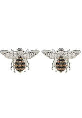 Honey Bee Stud Earrings Silver - Femstylo