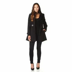 Hooded Toggle Fastened Slim Fit Coat - Femstylo