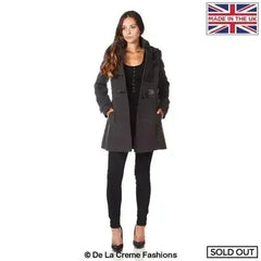 Hooded Toggle Fastened Slim Fit Coat - Femstylo