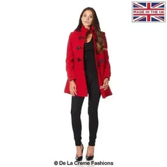 Hooded Toggle Fastened Slim Fit Coat - Femstylo