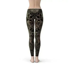 Womens Koi Fish Black Leggings - Femstylo
