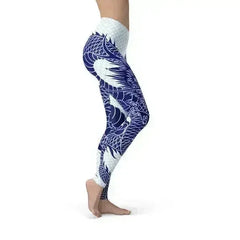 Womens Japanese Dragon Leggings - Femstylo
