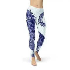 Womens Japanese Dragon Leggings - Femstylo