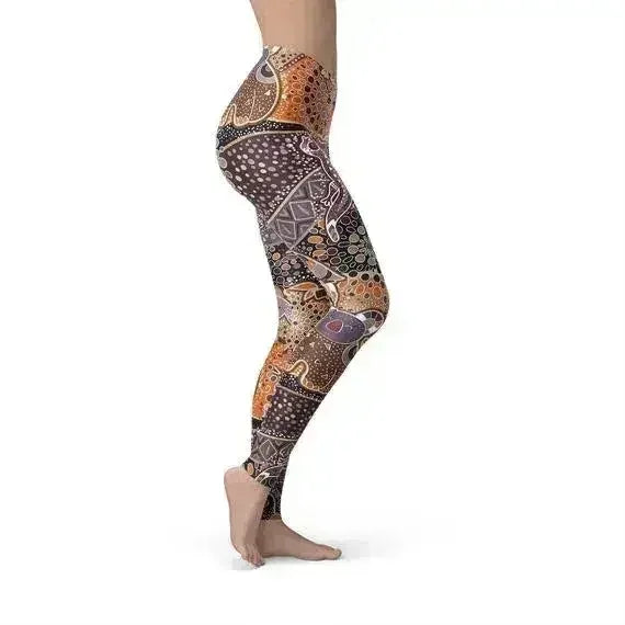 Womens Aboriginal Dreamtime Leggings - Femstylo