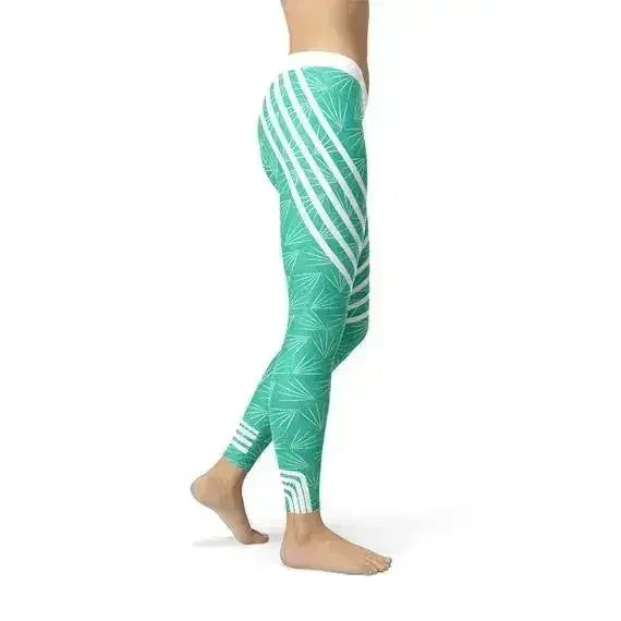 Turquoise Sports Leggings - Femstylo