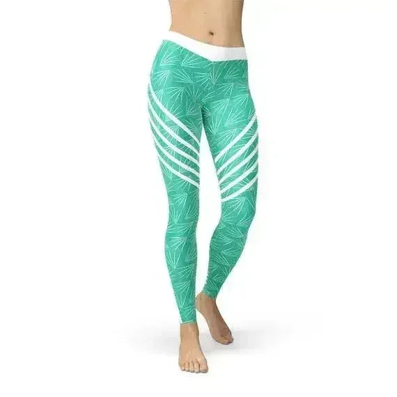Turquoise Sports Leggings - Femstylo