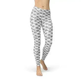 Womens Black and White Dice Leggings - Femstylo