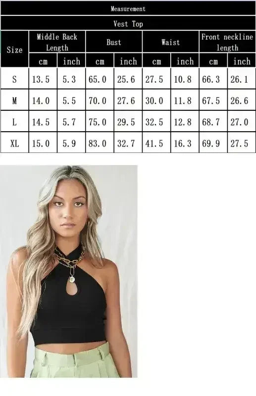 Women's Solid Color Sexy Women's Halter Tank Top - Femstylo