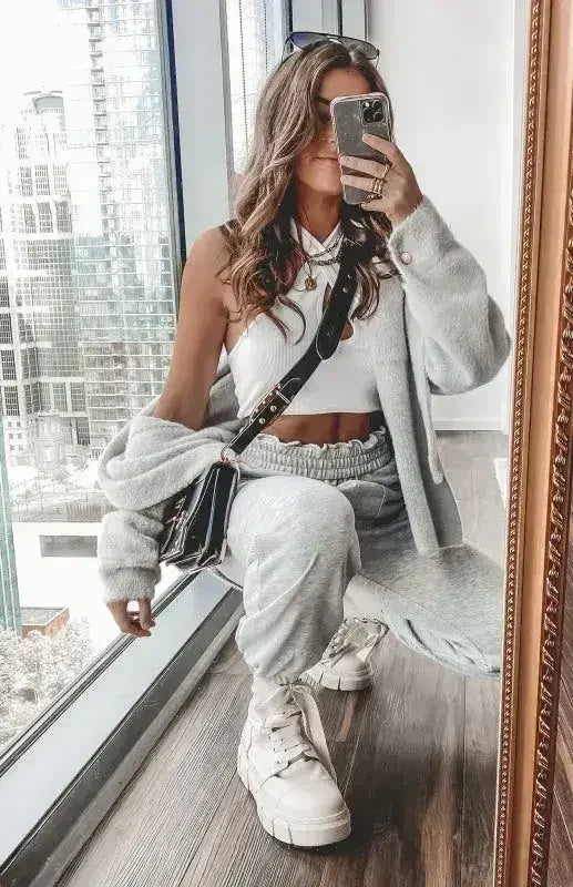 Women's Solid Color Sexy Women's Halter Tank Top - Femstylo