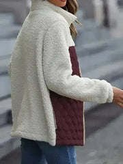 Leopard Pocket Plush Quilted Jacket - Femstylo