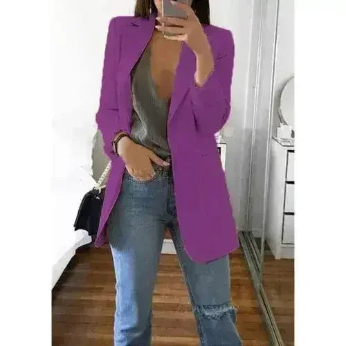 Autumn Women Casual Slim Blazers Suit Jacket Fashion Lady Office Suit - Femstylo