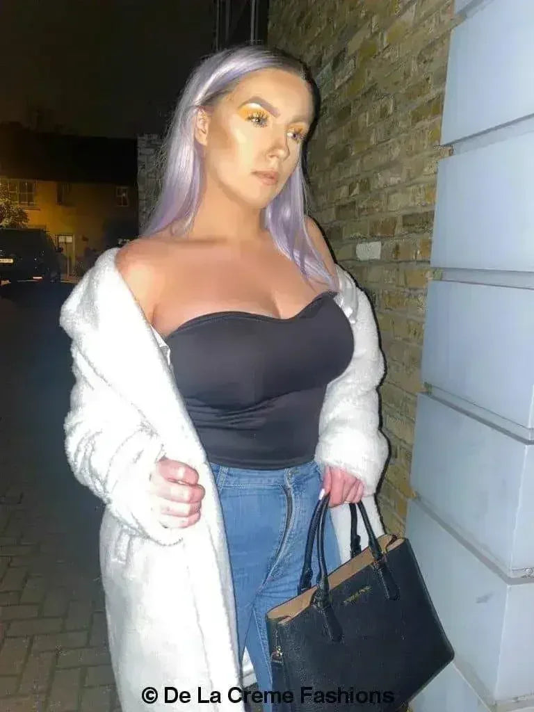 Jackie Double Breasted Borg Teddy Midi Coat - Femstylo