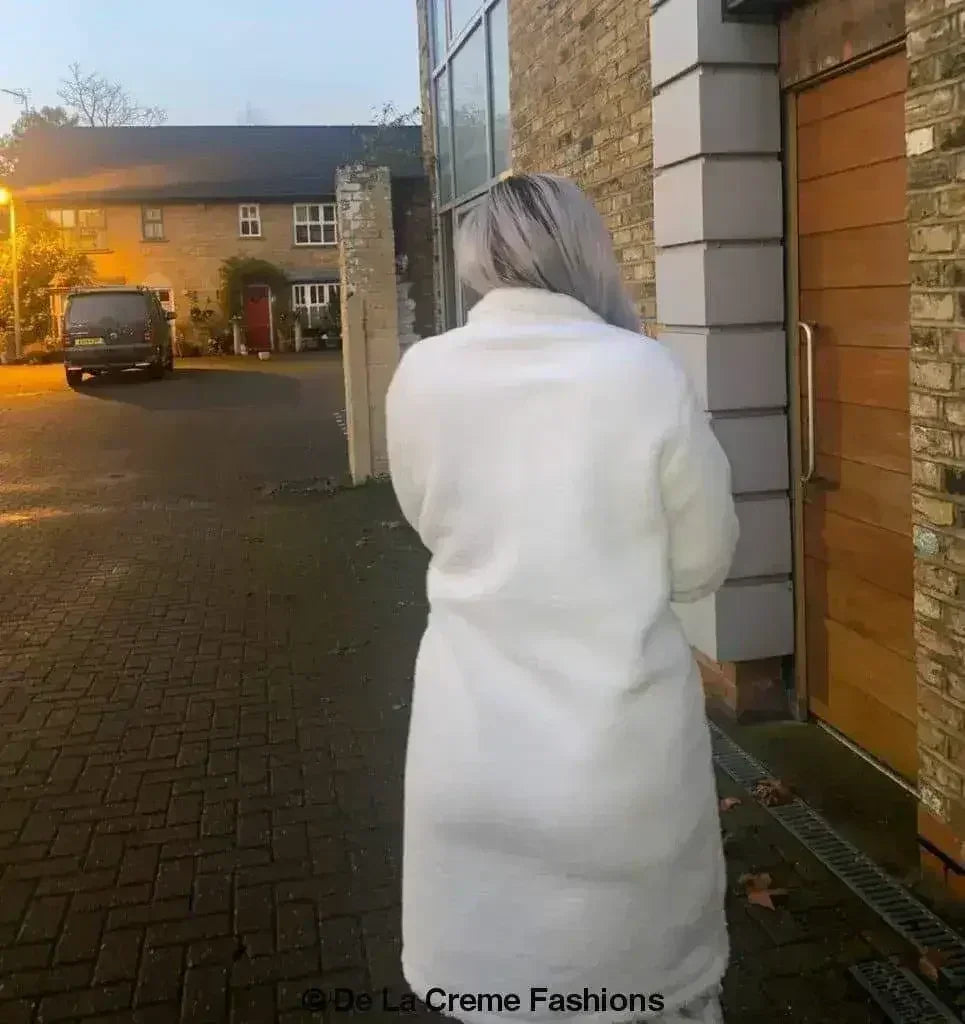 Jackie Double Breasted Borg Teddy Midi Coat - Femstylo