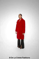 Jackie Double Breasted Borg Teddy Midi Coat - Femstylo