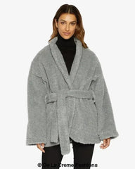 Open Front Belted Teddy Coat (1917) - Femstylo