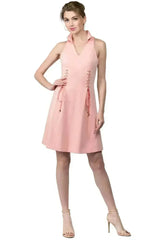 Vienna Dress - Fit and flare wing tip collar dress - Femstylo