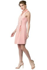 Vienna Dress - Fit and flare wing tip collar dress - Femstylo